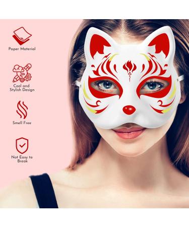 Stobok 10-Pack DIY Cat Masks - Unfinished White Masquerade Masks for Halloween Parties - Buy Online on GoSupps.com