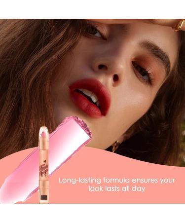 Stick for Cheeks | 2-in-1 Hydrating Double Lip and Cheek Tint with Brush - Lightweight Stick for Cheeks and Lip Cheek Tint Blusher Makeup Stick for Most Skin - Buy Online on GoSupps.com