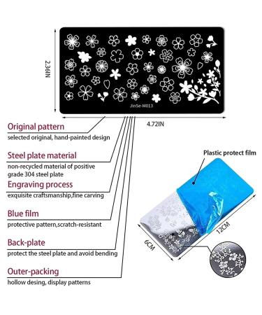 Buy RUNRAYAY Sakura Nail Art Stamping Plate - Flower Design Template for Creative Nail Art | International Shipping Available - Buy Online on GoSupps.com