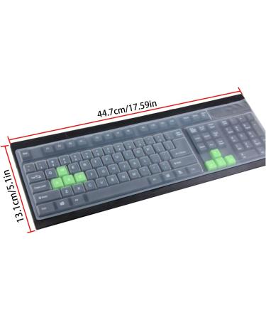 Universal Anti-Dust Keyboard Cover Protector Skin for PC Computer 104/107 Keys Standard Desktop Keyboard Reusable Waterproof Keyboard Cover Transparent - Buy Online on GoSupps.com