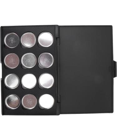 Empty Makeup Palette Waterproof Magnetic Palette with 12 Round Metal Pans for DIY Eye Shadow Blush Powder 10 X 15cm - Buy Online on GoSupps.com