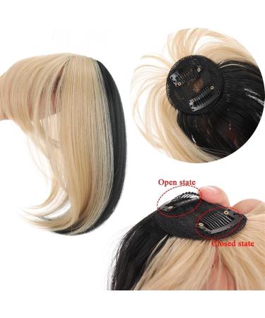Bangs Clip in Bangs Real Human Hair Extensions Synthetic Bangs Hair Clip in Fringe Straight Flat Bangs with Temples for Women Bangs Hair Clip(#35) - Buy Online on GoSupps.com
