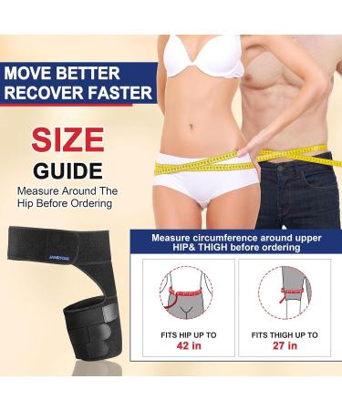 Buy Sciatica Pain Relief Devices | Ortho Wrap Hip Brace for Men & Women | Thigh Hamstring Compression Sleeve for Right Leg - One Size - Buy Online on GoSupps.com