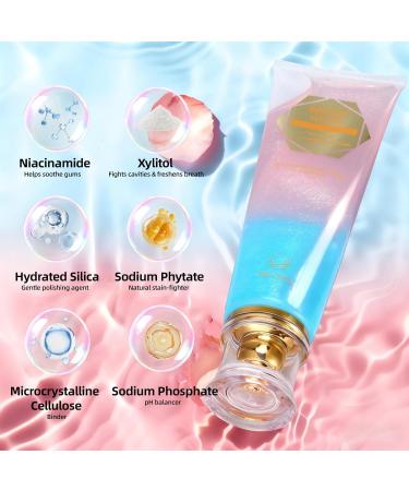 Niacinamide Whitening Toothpaste Effectively Whitens Teeth Protects Tooth Enamel Freshens Breath 24 Hours Fluoride-Free Formula is Suitable for Sensitive Teeth 3.53 Ounce - Buy Online on GoSupps.com