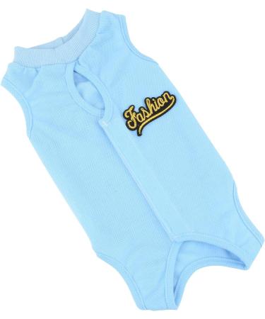Selmai Medical Pet Shirt for Dogs & Cats | Soft Cotton E-Collar Alternative | Post-Op Wound Protection & Nursing Clothing | Blue L - Buy Online on GoSupps.com