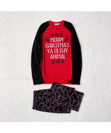 PatPat Family Matching Christmas Pajamas Set - Tree Snowflake & Letters Print Sleepwear for Men - XXL Red - Buy Online on GoSupps.com