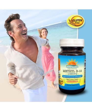 Vegan Sublingual B12 Methylcobalamin 1000mcg Chewable Lozenges by Natural Health Goodies - Buy Online on GoSupps.com