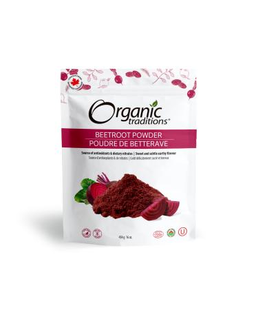 Organic Traditions Beet Root Powder Vegan Beetroot Supplement Non-GMO Organic Beet Root Powder Superfood 16oz/1lb (454g) Bag