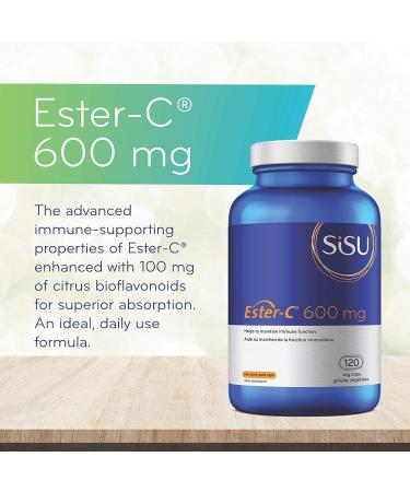 Ester C 600mg +Bioflavonoids (120Capsules) Brand: Sisu - Buy Online on GoSupps.com