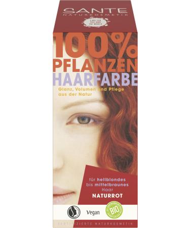 Sante herbal hair colour - natural red (6 x 100 gr) 100 g (pack of 6)