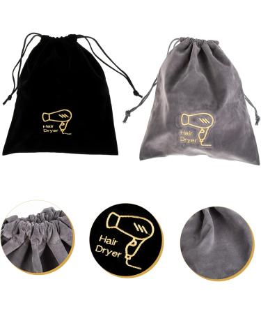 HAPINARY 4 Pcs Hair Dryer Bag Drawstring Toiletry Bag Hair Dryer Storage Organizer Travel Hair Dryer Flannel - Buy Online on GoSupps.com