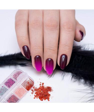 Lurrose 2 Boxes Nail Glitter Manicure Sequin Nails Art Stickers Nail Art Decoration for Women Girls - Buy Online on GoSupps.com