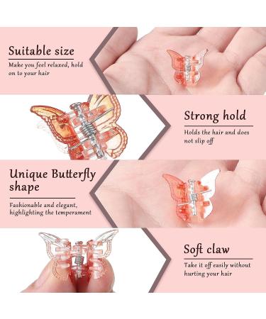 100-Piece Butterfly Hair Clips Set with Box - Mini Hair Accessories for Women in Classic Colors - Cute Girls Butterfly Clips for 90s Style (Clear) - Buy Online on GoSupps.com