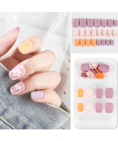 dijiusidy False Nail Fashionable Various Shapes Fingernail Full Coverage Strong Viscosity Adjustable Paster for Manicure Art 13 F741 13 1 count (Pack of 1) - Buy Online on GoSupps.com