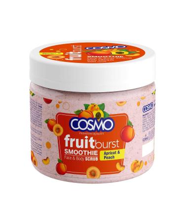 Cosmo Skin Care Premium Apricot & Peach Face & Body Scrub 500ml/16.9fl.oz, Smoothie, Rejuvenate Your Skin, Youthful Glow, Facial Scrub, Face & Body Wash, All Skin Types, For Men & Women