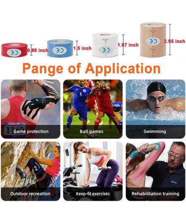 ATETEO Kinesiology Tape B-Orange Medium - 5m x 3.8cm - Buy Online on GoSupps.com