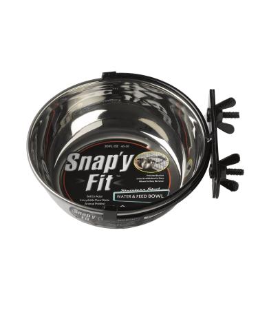 Midwest Homes for Pets Snap'y Fit Stainless Steel Food Bowl/Pet Bowl for Dogs & Cats 20 Ounces (2.5 cups)