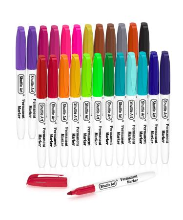 Shuttle Art 51 Colors Dual Tip Alcohol Based Art Markers, 50 Colors plus 1  Blender Permanent Marker Pens Highlighters with Case Perfect for  Illustration Adult Coloring Sketching and Card Making