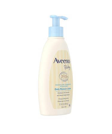 Aveeno Baby Daily Moisture Lotion Fragrance Free 12 Oz - Hydrating Gentle Care for Baby's Skin - Buy Online on GoSupps.com