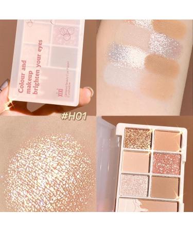 7 Colors Eye Makeup Palette Eyeshadow Palette Glitter Matte Ultra Pigmented Eye Shadow Powder Long Lasting Blendable Natural Brilliant Smooth Powder Eyeshadow Powder Palettes Dtt - Buy Online on GoSupps.com