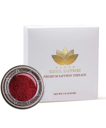 Sogol Saffron Premium Organic 5g Super Negin Grade Saffron Threads - Ideal for Persian Rice & Tea - 0.18 oz - Buy Online on GoSupps.com