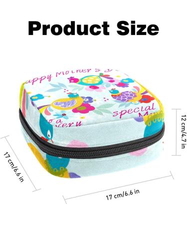 Period Storage Bag | Sanitary Napkin Pouch for Travel | Mother's Day Card Pattern | Color 3287 - Buy Online on GoSupps.com