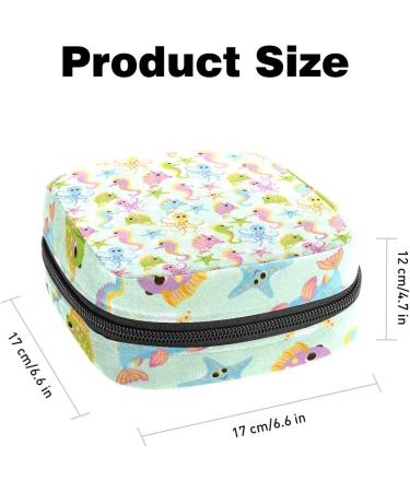 GIAPB Period Bag Sanitary Napkin Storage Bag Period Pouch Travel Makeup Bag Cartoon Starfish and Fish Color2490 - Buy Online on GoSupps.com