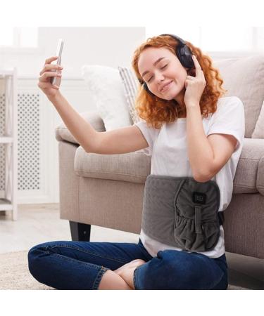 USB Waist Heating Pillows - Back & Abdominal Heat for Men & Women | 3 Heat Levels | Exercise Comfort - Gray - Buy Online on GoSupps.com