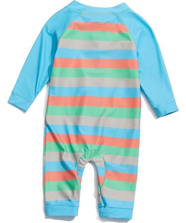 Bonverano Baby Boys Swimsuit | UPF 50+ Sun Protection | Full-Length Zipper | 12 Months | Blue / Grey - Buy Online on GoSupps.com