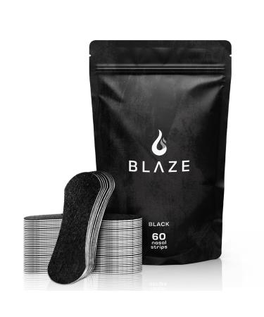 (60 Ct) Nasal Strips for Snoring - Nose Strips for Breathing - Anti Snoring Solution & Nasal Congestion Relief Nose Tape for Sleeping - Universal Fit Extra Strength for Sensitive Skin (Black)