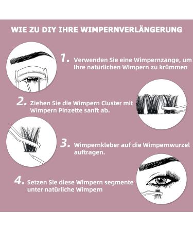 Premium Individual Eyelash Clusters - 72 Stck D Curl 14mm for DIY Extensions | Honey 01-D-14mm - Buy Online on GoSupps.com