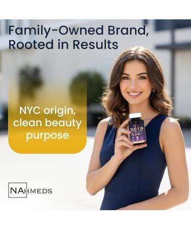 NAhmeds Biotin + Beauty Blend 25 000 mcg Complex with Collagen Keratin MSM Hair Skin & Nail Support Gluten-Free GMP ISO 22000 HACCP Certified COA Available 60 Capsules - Buy Online on GoSupps.com