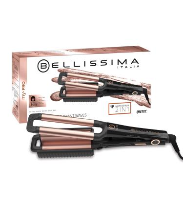 Bellissima My Pro Beach Waves GT20 500 Hair Straightener for Wide and Narrow Salon Quality Waves Natural Effect Ceramic-Coated Barrels 3 Variable Temperatures From 160 C to 200 C UK Plug My Pro Beach Waves Styler
