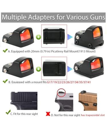 Paike Red Dot Sight - Open Reflex Optic 3.5 MOA | Precision 20mm Mount for International Shipping - Buy Online on GoSupps.com