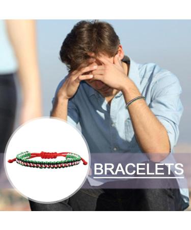 Shop Oralgo's Handmade Adjustable Palestinian Woven Bracelet Flag Design Braided Cotton Statement Piece - Buy Online on GoSupps.com