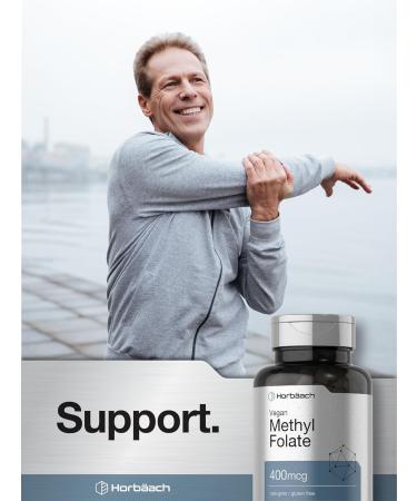 Horb ach Methyl Folate 400 mcg | 150 Vegan Capsules | Non-GMO Gluten Free | Dietary Supplement - Buy Online on GoSupps.com