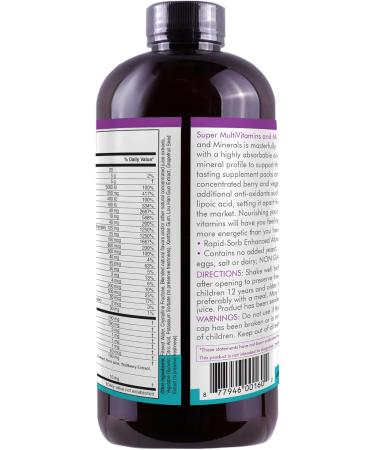 Liquid Super Multivitamin and Minerals - Premium Liquid Vitamins for Enhanced Absorption - Daily Liquid Multivitamin Supplement for Optimal Health and Wellness - 16 oz 16 Fl Oz (Pack of 1) - Buy Online on GoSupps.com