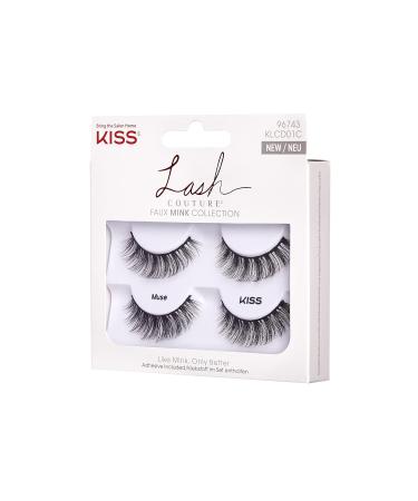 Kiss Lash Couture Faux Mink Collection No. 96743 - Model Muse | 2 Pairs of Artificial Eyelashes with Glue - Shop Internationally! - Buy Online on GoSupps.com