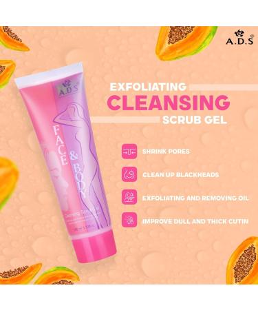 Buy Facee & Body Cleansing Scrub Gel Papaya 100ml | Exfoliating & Refreshing | International Shipping - Buy Online on GoSupps.com