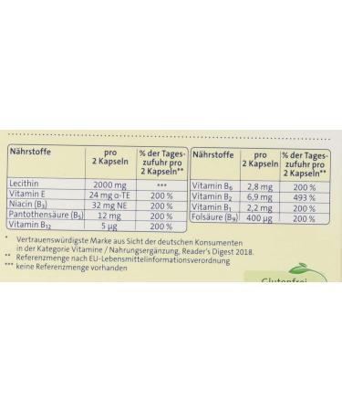 Abbey Energy & Performance - 2000 mg Lecithin + 7 B Vitamins | High-Dose Dietary Supplement for Focus & Mental Performance - 40 Capsules (1 Pack) - Buy Online on GoSupps.com