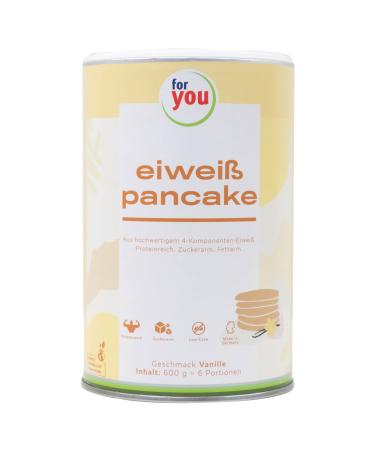 Protein pancake low carb baking mix i 4 components protein pancake with whey protein milk protein egg protein soy protein i 600 g protein powder for pancakes vanilla 64 g protein per portion - Buy Online on GoSupps.com