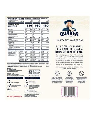 Quaker Instant Oatmeal Variety Pack - 52 Packets for Quick & Healthy Breakfast - Buy Online on GoSupps.com