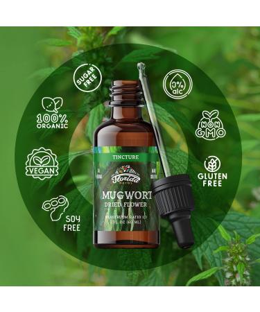 Organic Mugwort Extract Liquid Drops for Relaxation & Stress Relief - 2 Fl Oz - Made in USA - Buy Online on GoSupps.com