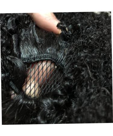 minkissy 1 Pc Curl Horse Tail Black Wigs Drawstring Hairpiece Wrap Curly Hair Extension Curly Ponytail Bun Curly Ponytail Extension Wavy Ponytail Extension Woman Real Hair Hairpin Braid 50.8X26cm As Shown C - Buy Online on GoSupps.com