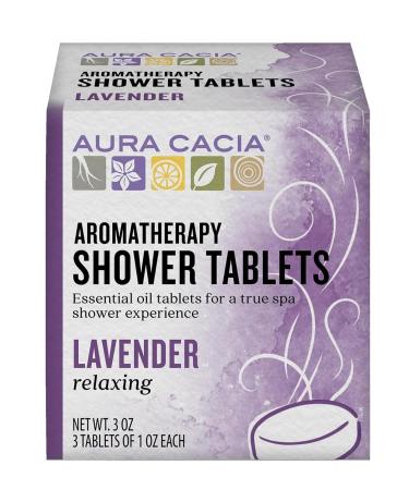 Aura Cacia Shower Tablet Relaxing Lavender 3 oz. (Pack of 3) Lavender 3 Ounce (Pack of 3)