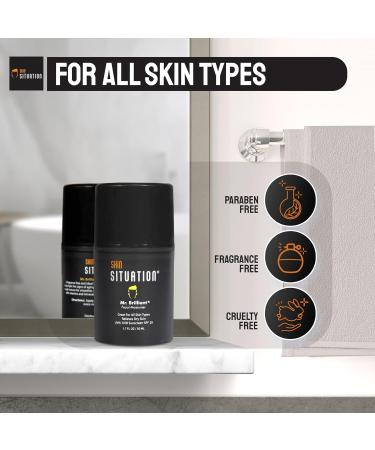 Mr. Brilliant Face Moisturizer for Men - Hydrating Cream for Dry & Oily Skin Reduces Fine Lines & Dark Spots SPF 20 Sunscreen 1.7 FL OZ - Buy Online on GoSupps.com