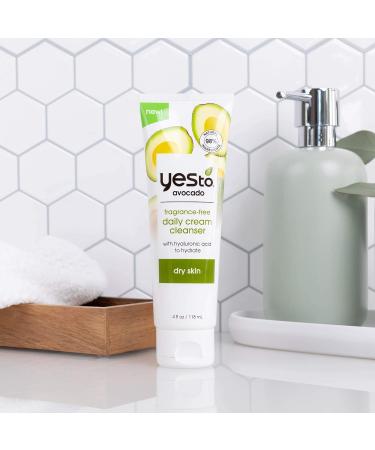 YES TO Avocado Fragrance Free Daily Cream Cleanser - Gentle Hydration for All Skin Types | 4 oz - Buy Internationally - Buy Online on GoSupps.com