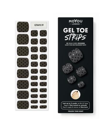 MOYOU LONDON Semi-Cured UV Gel Strips - 20 Pieces - Gel Nail Foils UV Curing for Salon Quality Manicure - Follow Your Heart - Buy Online on GoSupps.com