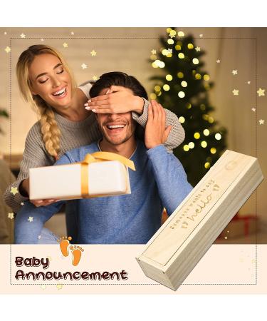 Pregnancy Test Keepsake Box | Surprise Announcement Gifts for Grandparents, Dad, and Husband | Wooden Baby Memory Collection Box with Raffia Ribbon | Gender-Neutral Gift for Boys and Girls - Buy Online on GoSupps.com