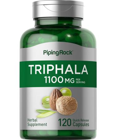 Piping Rock Triphala Capsules | 1100 mg | 120 Count | Non-GMO Gluten Free Supplement